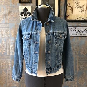 Route 66 Jean Jacket Size L,  slightly distressed